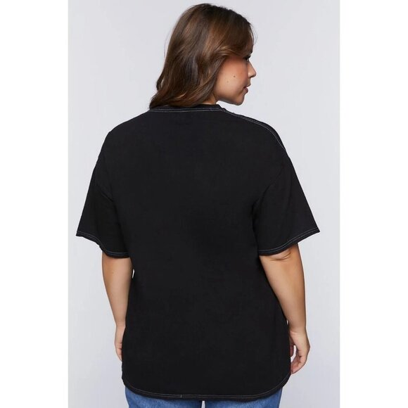 NWT FOREVER 21 Unisex Plus Size KISS Graphic Tee Size 0X/1X Color Black - Picture 3 of 8